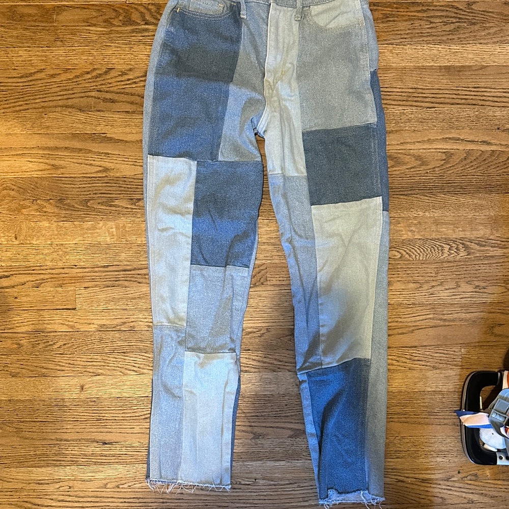 Patchwork Denim Jeans hollister